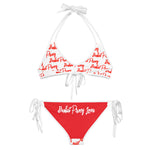 Bullet Proof Love Text All Over Bikini