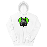 Bullet Proof Love (Lime Green Logo w/ Wht Text) Hoodie