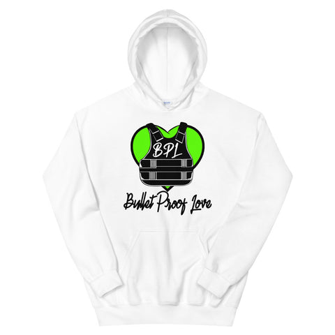 Bullet Proof Love (Lime Green Logo w/ Blk Text) Hoodie